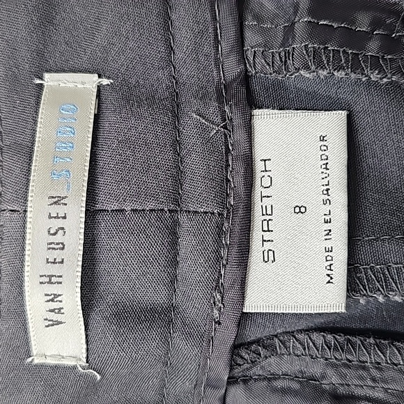 Van Heusen Studio stretch gray ankle pants, business casual, size 8 - Picture 10 of 13